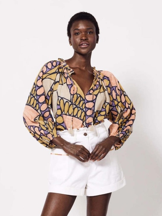 Cleobella Tops - Celobella Erica Blouse Saguaro Print Women's XS